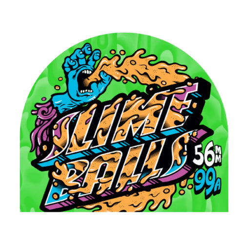 Santa Cruz Greetings Slime Balls Speed Balls Skateboard Wheels Green, Black 56MM 99A