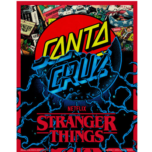 Santa Cruz X Stranger Things Roskopp Demogorgon Shaped Skateboard Deck 10.25"
