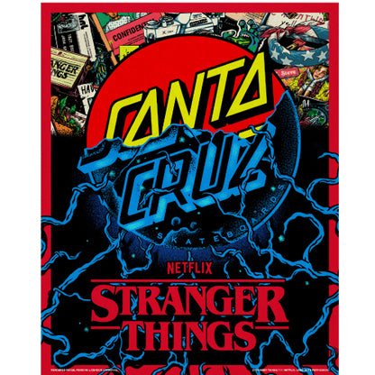 Santa Cruz X Stranger Things Roskopp Demogorgon Shaped Skateboard Deck 10.25"