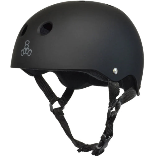 Triple Eight Sweatsaver Helmet - Black Rubber with Black