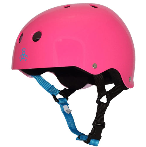 Triple Eight Sweatsaver Helmet Neon Fuchsia Glossy (Multiple Sizes Available)