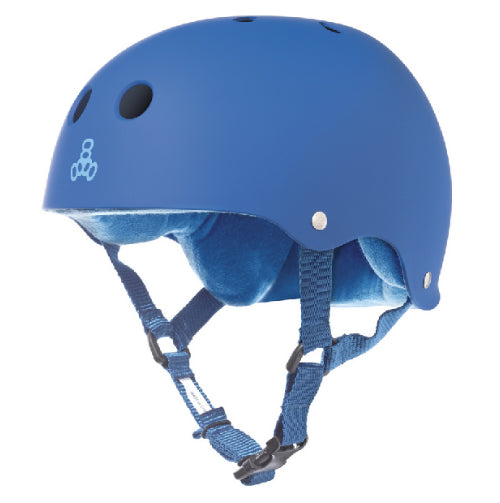 Triple Eight Sweatsaver Helmet - Royal Blue Rubber with Blue