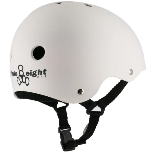 Triple Eight Sweatsaver Helmet White Rubber (Multiple Sizes Available)