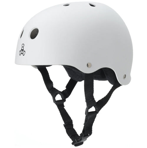 Triple Eight Sweatsaver Helmet White Rubber (Multiple Sizes Available)