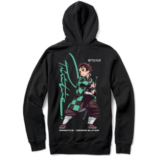 Primitive X Demon Slayer Tanjiro Hooded Sweatshirt - Black