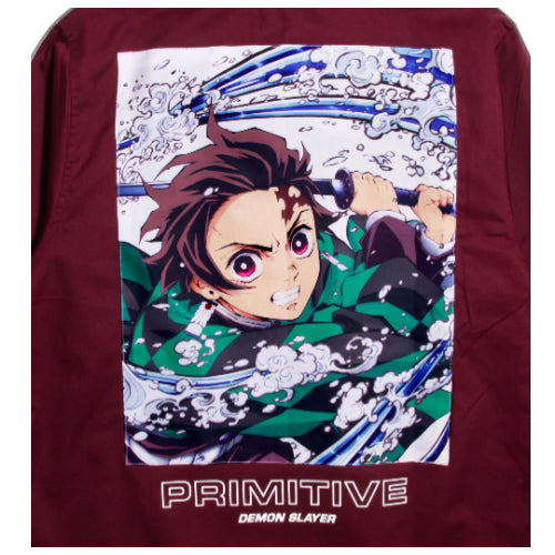 Primitive X Demon Slayer Tanjiro Utility Jacket - Burgundy
