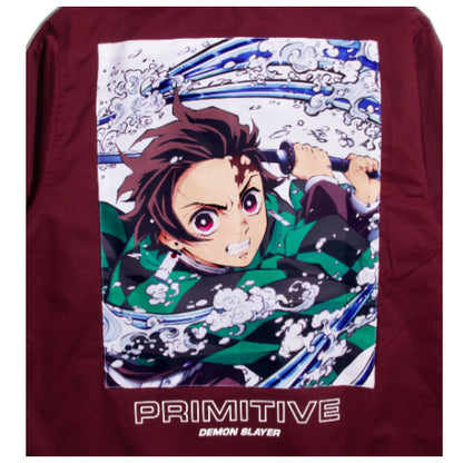 Primitive X Demon Slayer Tanjiro Utility Jacket - Burgundy