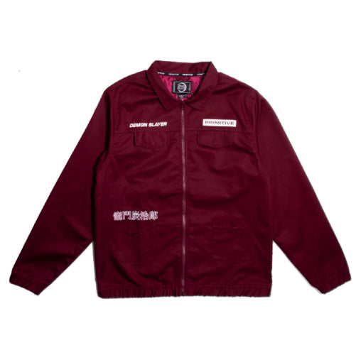 Primitive X Demon Slayer Tanjiro Utility Jacket - Burgundy