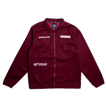 Primitive X Demon Slayer Tanjiro Utility Jacket - Burgundy