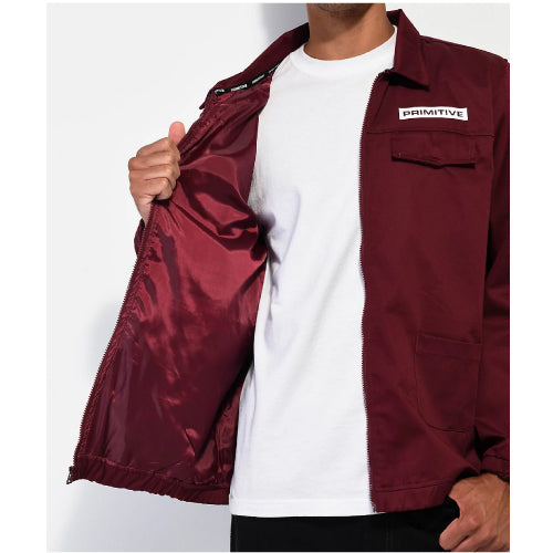 Primitive X Demon Slayer Tanjiro Utility Jacket - Burgundy