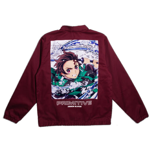 Primitive X Demon Slayer Tanjiro Utility Jacket - Burgundy