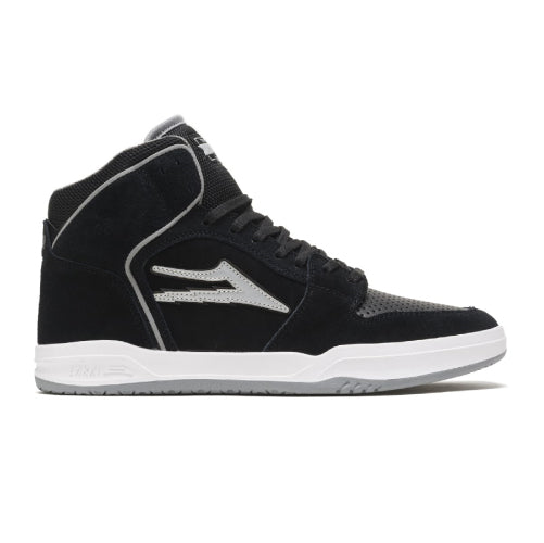 Lakai Telford Black Reflective Suede Skate Shoe
