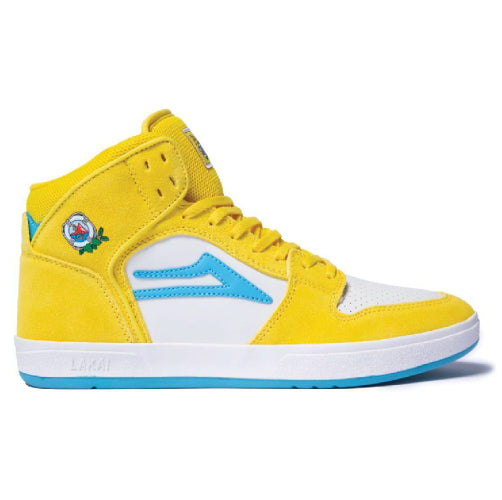 Lakai X Pacifico Telford Yellow, Cyan Suede Skate Shoe