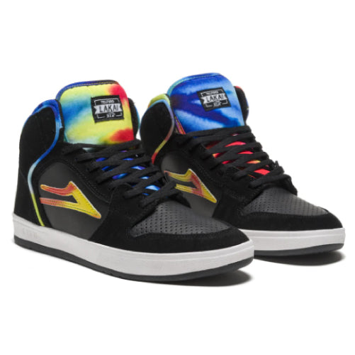 Lakai Telford Black Tie Dye Suede Skate Shoe