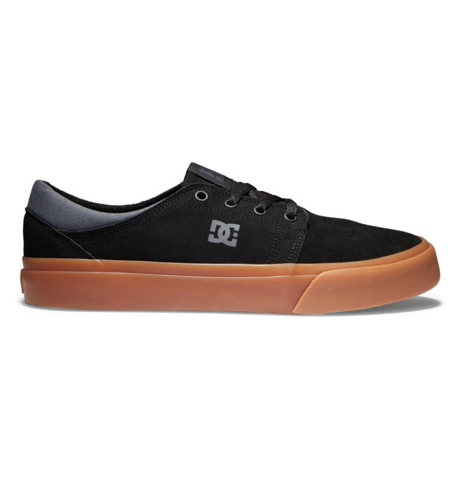 DC Trase Suede Black/Grey/White Skate Shoe