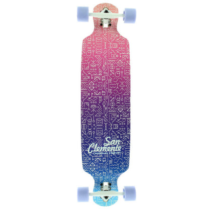 San Clemente Longboards Whale Shark Drop Through Longboard - Patineta completa de 9 x 36 pulgadas San Clemente Longboards Whale Shark Drop Through Longboard - Patineta completa de 9 x 36 pulgadas