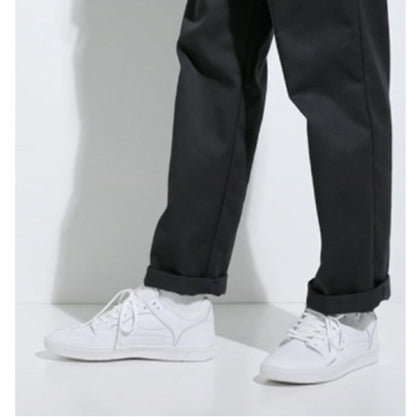 Lakai Telford Low Skate Shoe - White Leather