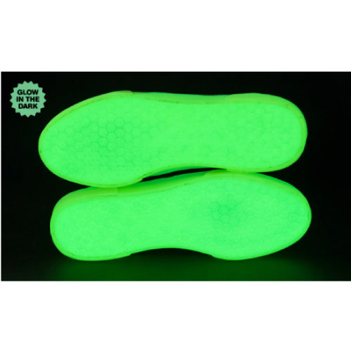 Lakai Manchester White, Glow in the Dark Suede Skate Shoes