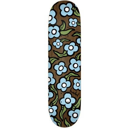 Krooked Team Wild Style Flowers Skateboard Deck Brown 8.5"