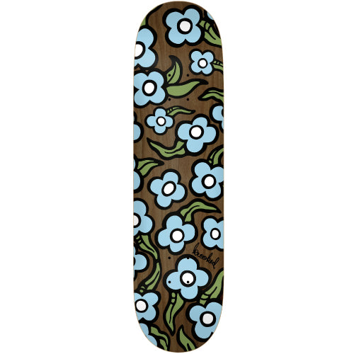 Krooked Team Wild Style Flowers Skateboard Deck Brown 8.5"