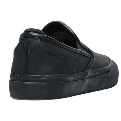 Emerica Wino G6 Slip On Kevin Baekkel Black, Black Skate Shoe
