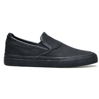 Emerica Wino G6 Slip On Kevin Baekkel Black, Black Skate Shoe