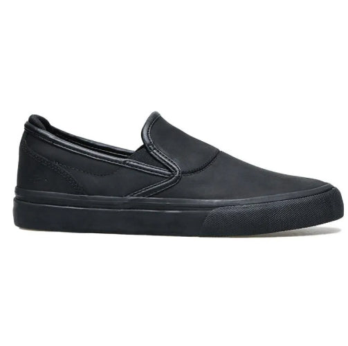 Emerica Wino G6 Slip On Kevin Baekkel Black, Black Skate Shoe
