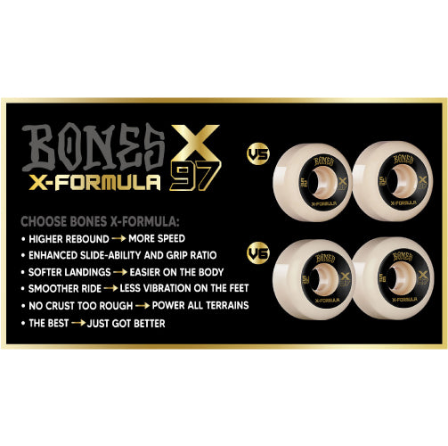 Bones X-Formula V5 Sidecut Wheels 52MM 97A