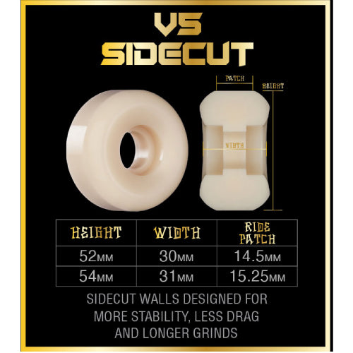 Bones X-Formula V5 Sidecut Wheels 54MM 97A