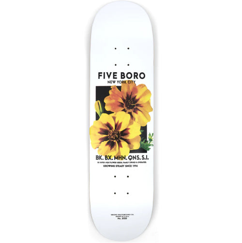 5Boro Flower Seed Yellow Skateboard Deck 8.25"
