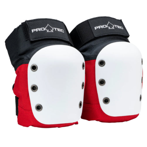 Pro-Tec Jr. Street Open Back Pad Set - Red/White/Black