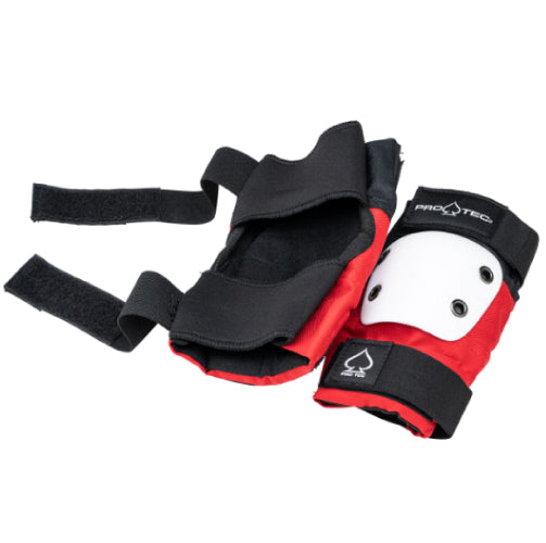 Pro-Tec Jr. Street Open Back Pad Set - Red/White/Black